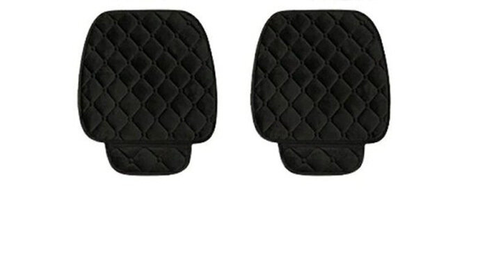 Накидки на сиденья Auto-S велюровые передние, цвет черный / Подарок женщине, жене, маме, девушке, автоледи