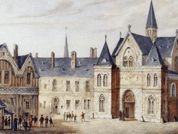 Иллюстрация коллежа Робера Сорбонна, около 1500 года. | Источник: Wikimedia Commons