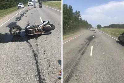 Мотоциклист погиб в ДТП с фурой под Омском