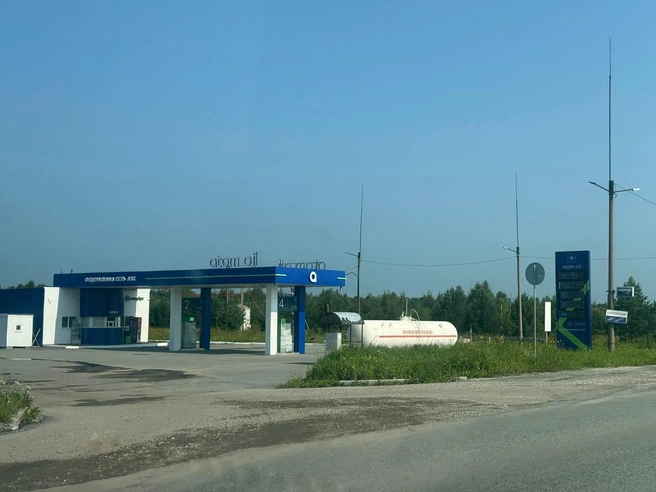На многих АЗС пусто — топливо закончилось. | Источник: Дарья Костомина / E1.RU