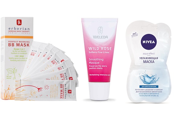 Erborian BB Маска  «Совершенное утро»,Weleda Wild Rose Смягчающая маска, NIVEA Увлажняющая маска Erborian BB Маска  «Совершенное утро»,Weleda Wild Rose Смягчающая маска, NIVEA Увлажняющая маска | Источник: Архив пресс-служб