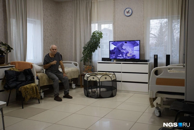 «Деда», как ласково зовут подопечного все в центре, достался новому центру вместе с домом | Источник: Андрей Бортко / NGS.RU