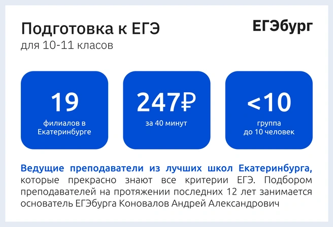 Только лучшие лицеи и гимназии сравнятся с ЕГЭбургом по уровню подготовки к ЕГЭ, а цены сделают ее доступной большинству семей | Источник: ЕГЭбург