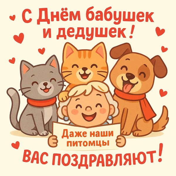 открытки с днем бабушек и дедушек бесплатно, поздравления с днем бабушек и дедушек открытки, скачать открытку с днем бабушек и дедушек, красивые открытки с днем бабушек и дедушек, открытка с днем бабушек и дедушек, с днем бабушек и дедушек картинки | Источник: theDay/DALL-E