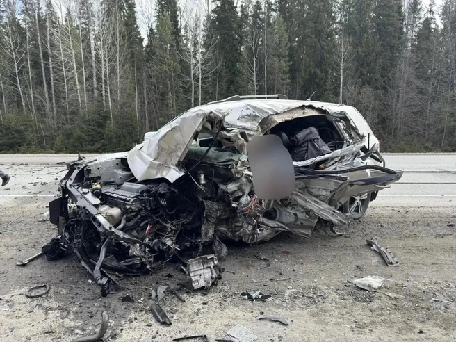 В ДТП погиб водитель автомобиля Hyundai Tucson | Источник: Госавтоинспекция Тюменской области / Vk.com