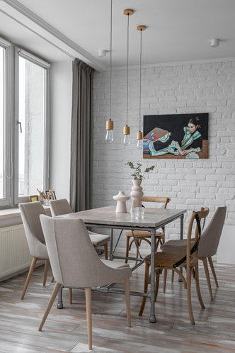 Интерьер как продолжение пейзажа за окном: квартира 90 м² с видом на Финский залив