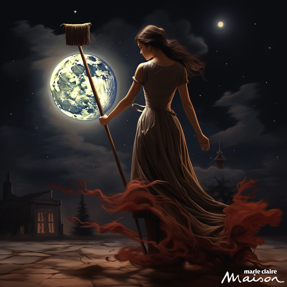 Почему нельзя выносить мусор вечером из дома по народным приметам | Источник: Midjourney