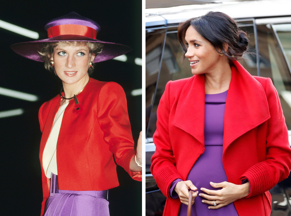 Меган Маркл изменила своему цветовому коду (и подчеркнула связь с Дианой) | marieclaire.ru