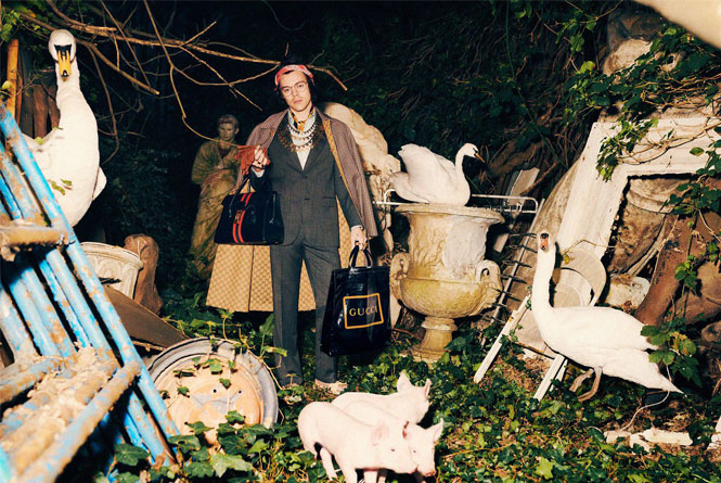 Гарри Стайлз в Gucci Men Pre-Fall 2019