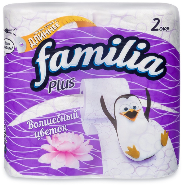 Туалетная бумага Familia Plus «Волшебный цветок»