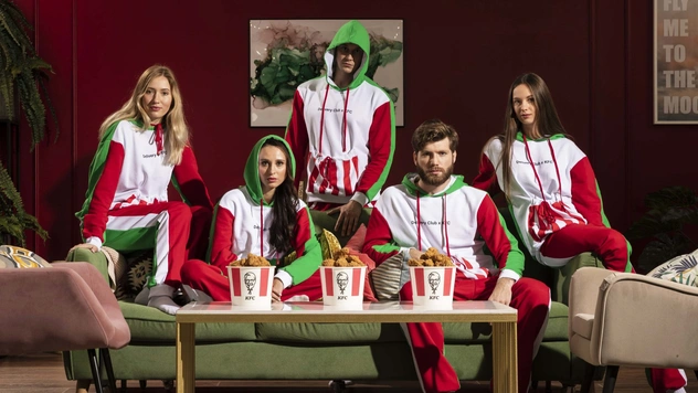 У KFC и Delivery Club появился мерч — пижама с карманом для баскета, и ее можно выиграть