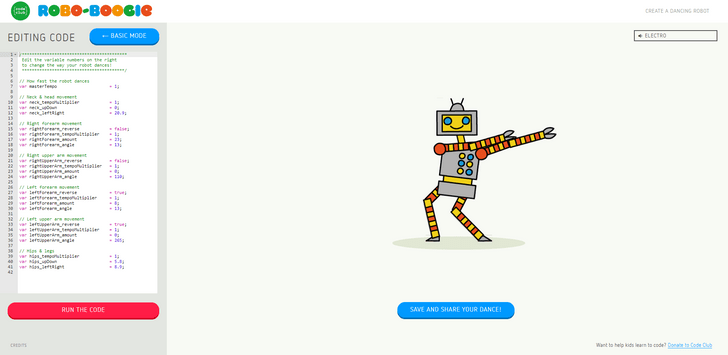 Сайт дня: Научи милого робота танцевать