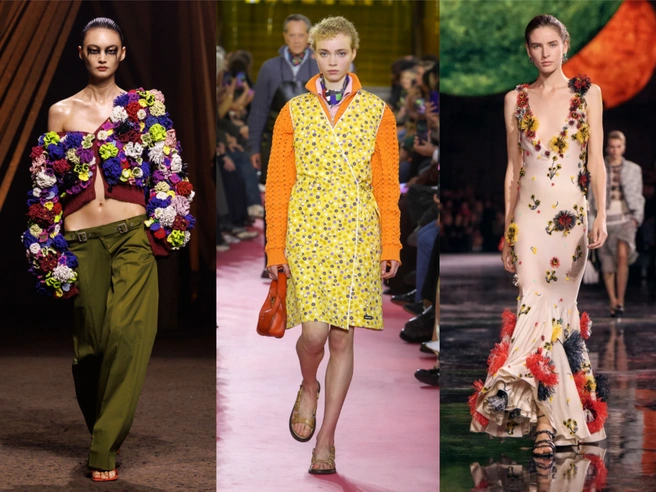Такой принт подходит романтичным девушкам | Источник: alexandermcqueen.com / miumiu.com / chanel.com