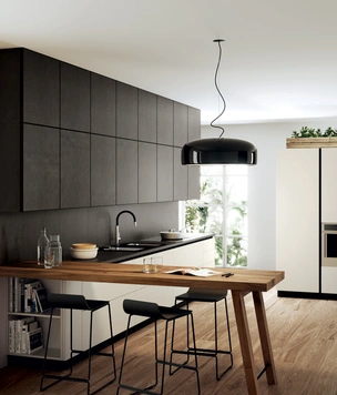 Кухни с фасадами из керамогранита от Scavolini