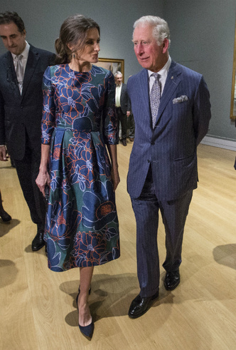 Королева Летиция и принц Чарльз в Лондоне, 13 марта