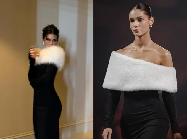 Платье с меховой опушкой — новое прочтение Slavic core