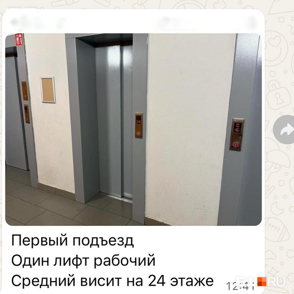 Каждое утро в соседском чате начинается с обсуждения того, на каком этаже «завис» лифт | Источник: читательница E1.RU