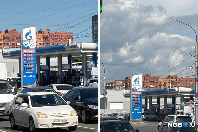АЗС «Газпромнефть» на Владимировской | Источник: Настасья Медведева / NGS.RU