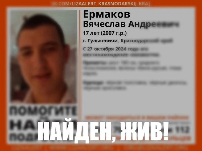 Если вы знаете, где находится подросток, свяжитесь с полицией или волонтерами  | Источник: Поисковый отряд «ЛизаАлерт» Краснодарского