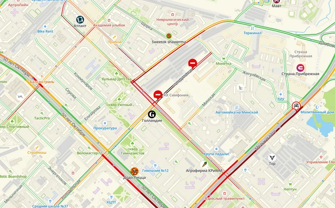 Эта часть города оказалась парализована | Источник: 2GIS