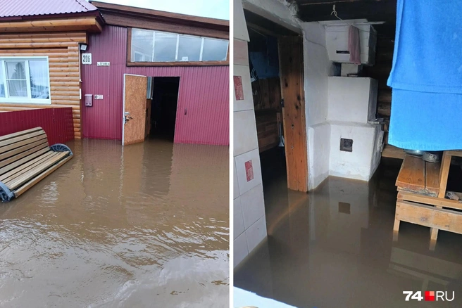 Вода пришла уже в дома | Источник: читатель 74.RU