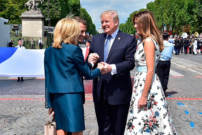 Первые подруги: Мелания Трамп и Бриджит Макрон в Париже