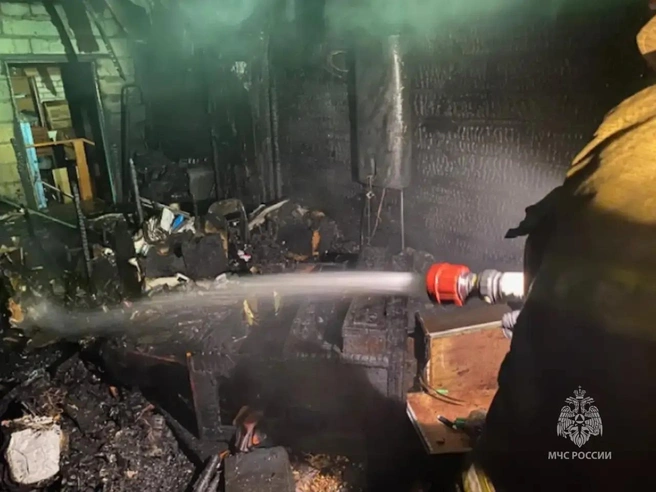 Горело около 80 квадратов | Источник: МЧС края