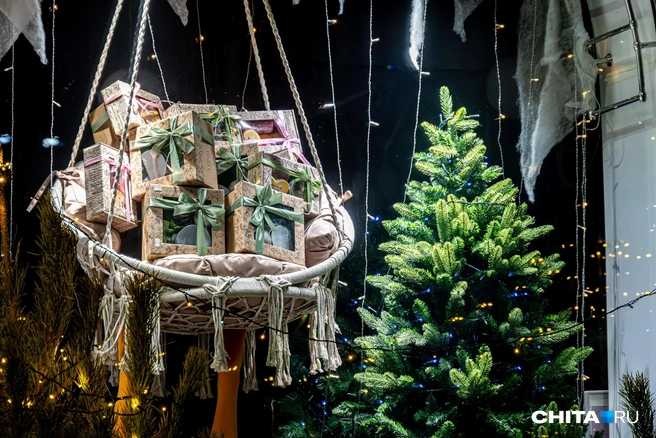 Три слагаемых уютного зимнего декора: снег, огни и праздничные узоры | Источник: Олег Фёдоров / CHITA.RU