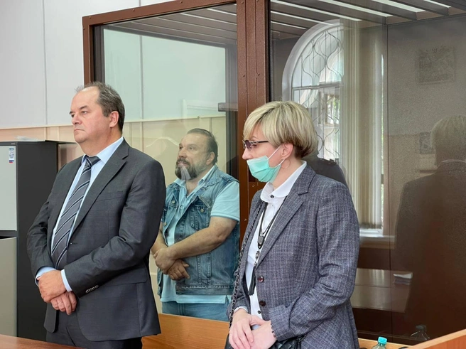 Виктор Батурин во время заседания суда в 2021 году, когда его арестовали | Источник: Суды общей юрисдикции города Москвы / T.me