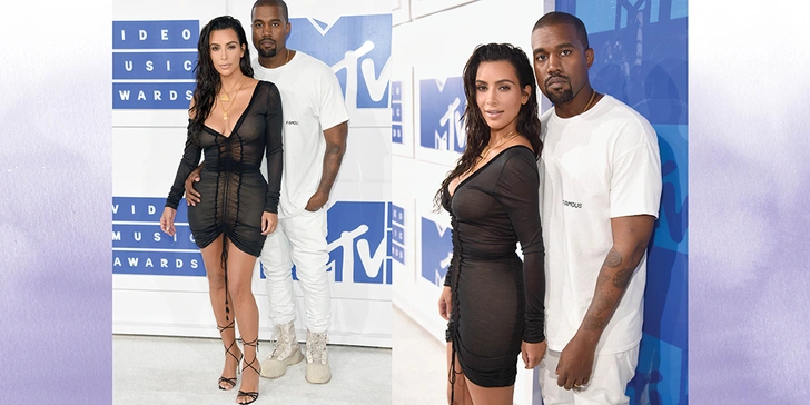 Ким Кардашьян и Канье Уэст mtv vma 2016