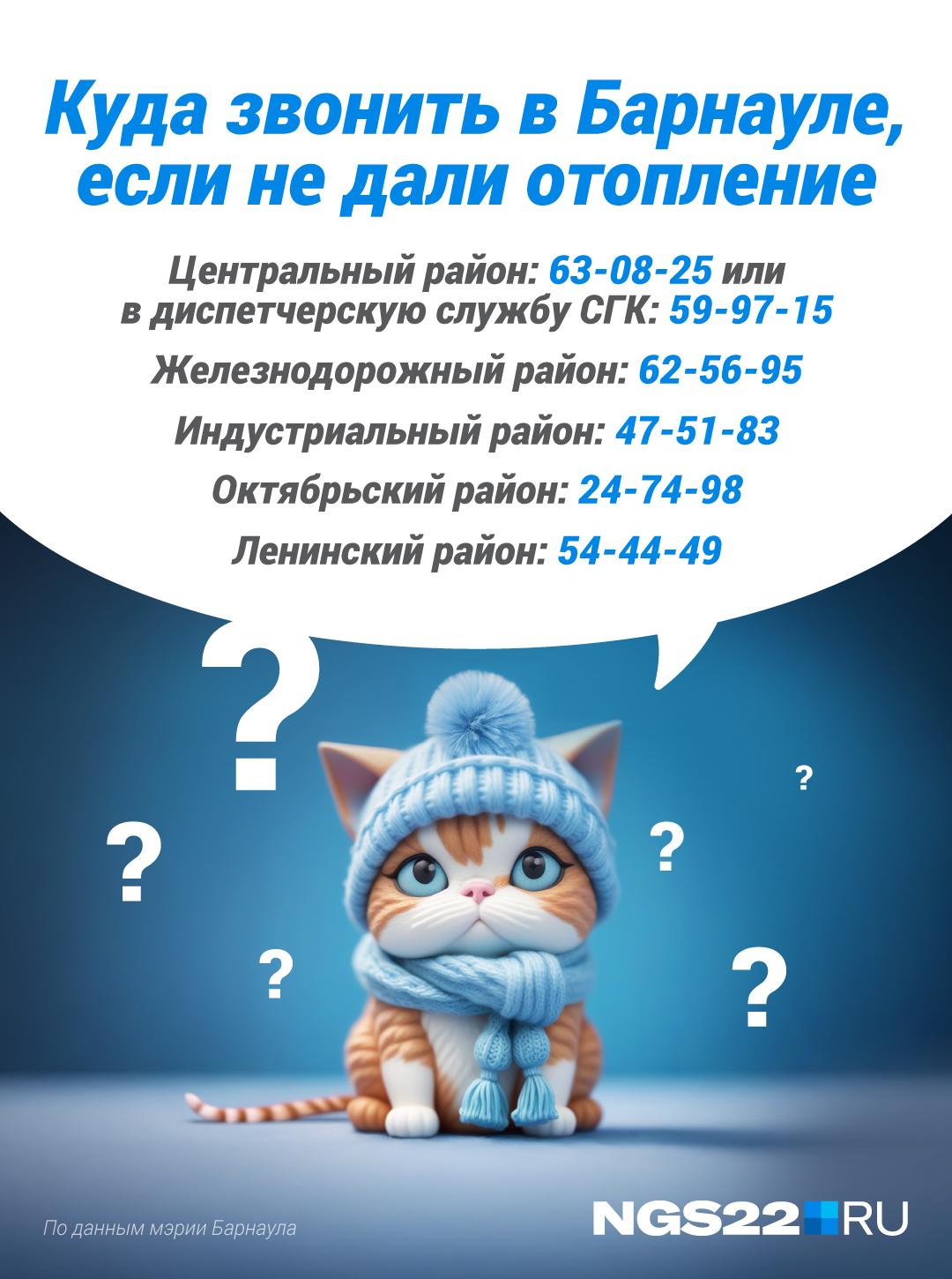 Холодно в квартире? Куда звонить барнаульцам, если все еще нет отопления
