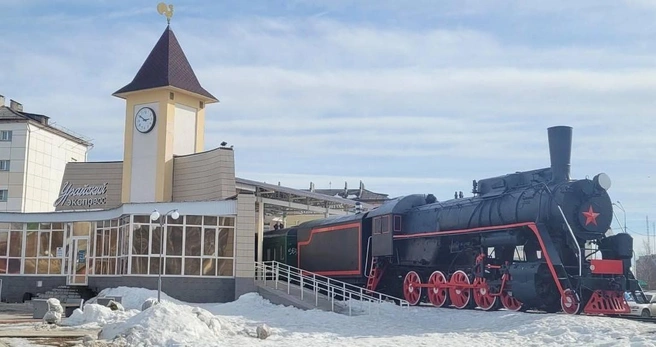 Локомотив служит необычным рестораном в городе Урай | Источник: Из личного архива Алексея Котельникова