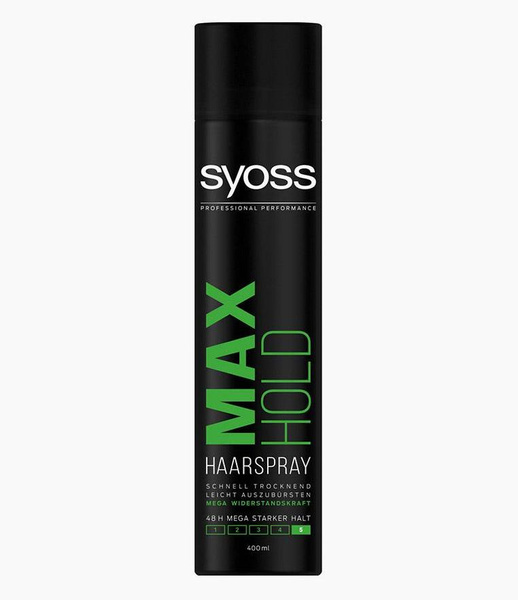 Лак для волос Syoss Max Hold, максимальная стойкость, без склеивания, быстрое высыхание