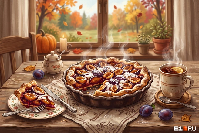Тот случай, когда пирог не только вкусный, но еще и эффектный | Источник: Евгения Бикунова / Городские медиа