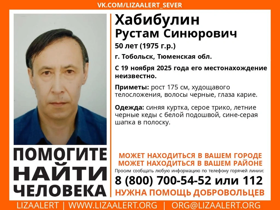 Источник: Поисковый отряд «ЛизаАлерт» Тюменской области / Vk.com