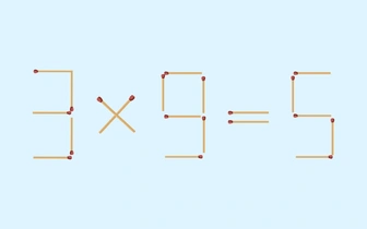 3х9=5: передвиньте одну спичку, чтобы уравнение стало верным