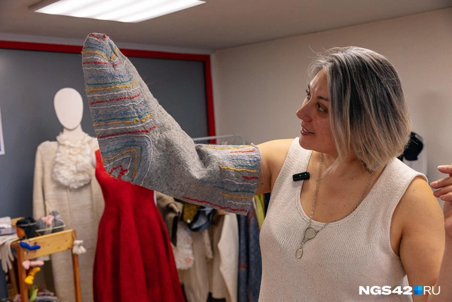 Гигантский носок после намокания примет реальный размер | Источник: Максим Серков / NGS42.RU