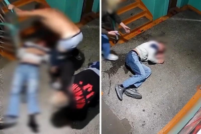 Омич жестоко избил соседа в подъезде: видео