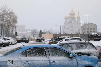 Сильный снегопад накрыл Архангельскую область