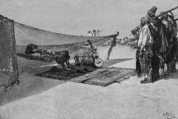 «Пираты и мародеры испанского побережья», 1887. Генри Морган набирает команду для атаки на Портобело | Источник: Говард Пайл, Public domain, через Викисклад