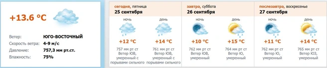 Скриншот с meteo.nw.ru