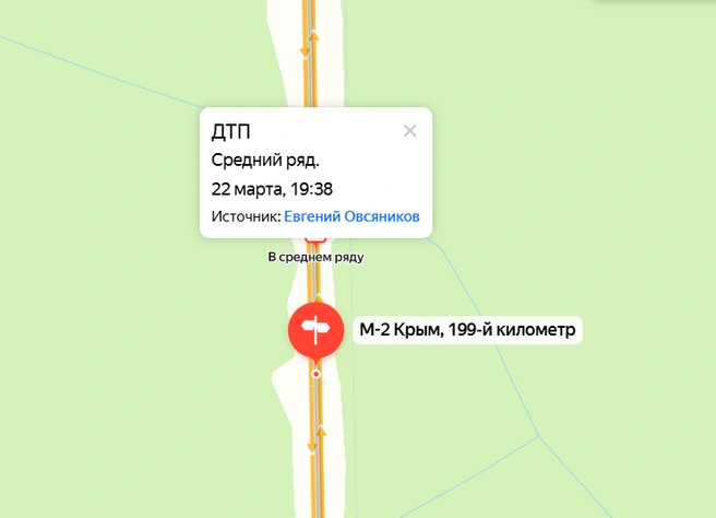 Затор на месте ДТП наблюдается до сих пор | Источник: yandex.ru/maps