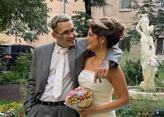 Моргенштерн появился на своей свадьбе в платье невесты с подвязкой: фото