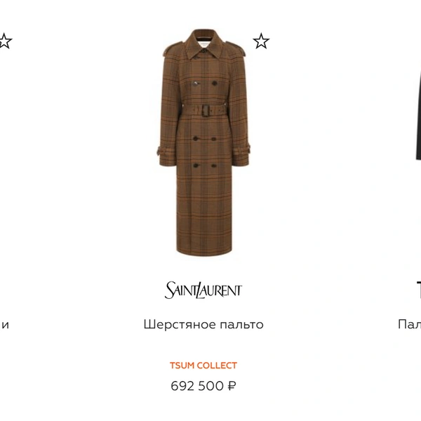 Пальто, которые похожи на советские шинели | Источник: tsum.ru