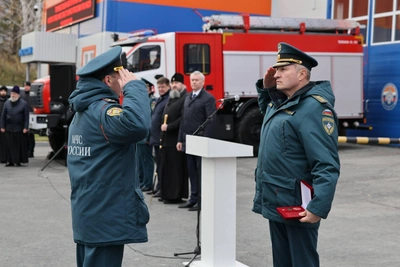 Куренков открыл пожарно-спасательную часть в Кольцове