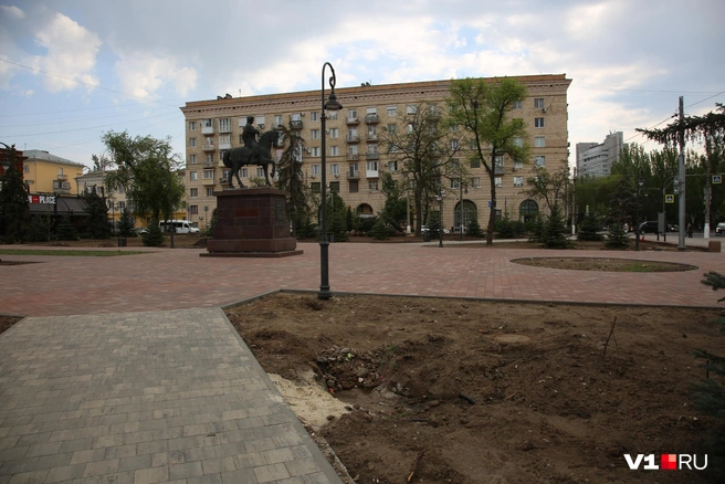 Дорожки готовы, а вот обещанного газона не видать | Источник: Константин Завриков / V1.RU