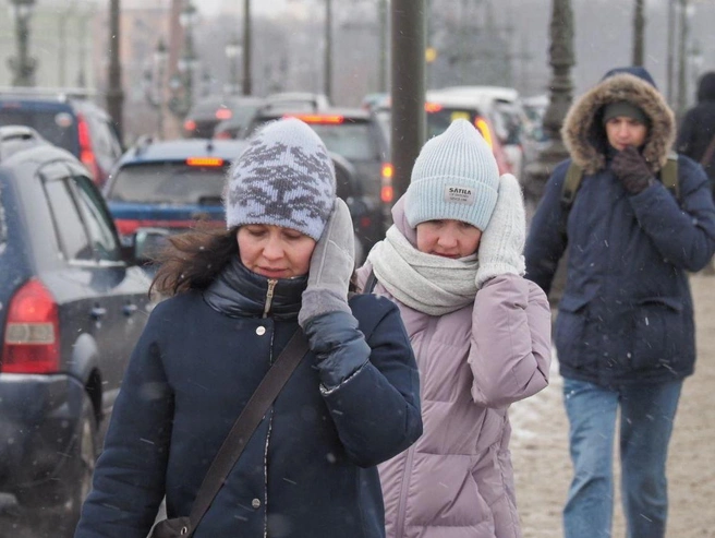 Смартфоны показывают -16 в Петербурге, а реально -9 | Источник: Михаил Огнев / «Фонтанка.ру»
