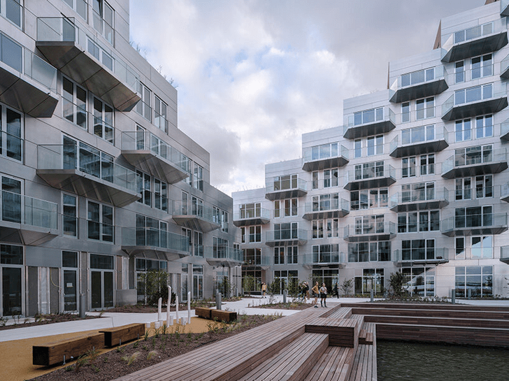 Дом на воде в Амстердаме от BIG и Barcode Architects