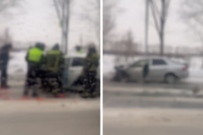 Серьезное ДТП возле Ипподрома в Новосибирске