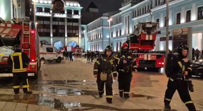 На Белорусском вокзале в Москве произошел пожар | Источник: Агентство «Москва» / T.me